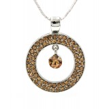 Swarovski Crystal Necklace/ Loop - Taupe - NE-2058TP