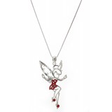 Crystal Necklaces - Tinker Bell Charm - Red - NE-N3090RD