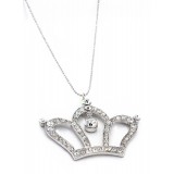 Rhinestone Crown - Rhodium Plating - Made in Korea - Clear - NE-N4382CL