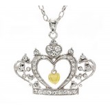 Swarovski Crystal Crown Charm - Clear -Made in Korea - Clear - NE-N4925CL