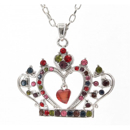 Swarovski Crystal Crown Charm - Multi -Made in Korea - NE-N4925MT Swarovski Crystal Crown Charm - Multi -Made in Korea - NE-N4925MT