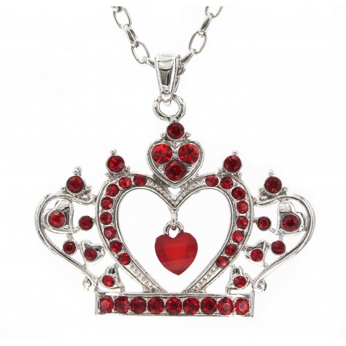 Swarovski Crystal Crown Charm - Red -Made in Korea - Red - NE-N4925RD