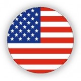 USA Flag Print Pin - 12 pieces
