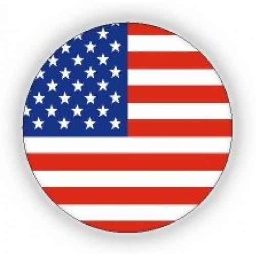 USA Flag Print Pin - 12 pieces