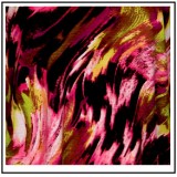 Tunics Tops with 3/4 Sleeves, Art Print &ndash; Pink & Brown