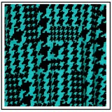 Tunics Tops with 3/4 Sleeves, Houndstooth - Aqua