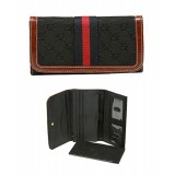 Wallet - Jacquard Monogram Check Book Wallet - Black -WL-AND008BK Wallet - Jacquard Monogram Check Book Wallet - Black -WL-AND008BK