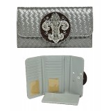 Wallet - Fleur de Lis Charm Wallet - Pewter - WL-W123PT Wallet - Fleur de Lis Charm Wallet - Pewter - WL-W123PT