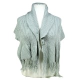 Scarf - Knitted W/ Fringe - Gray Scarf - Knitted W/ Fringe - Gray