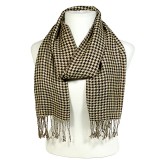 Scarf - Houndstooth Print - Brown Color - SF-PS454BN Scarf - Houndstooth Print - Brown Color - SF-PS454BN