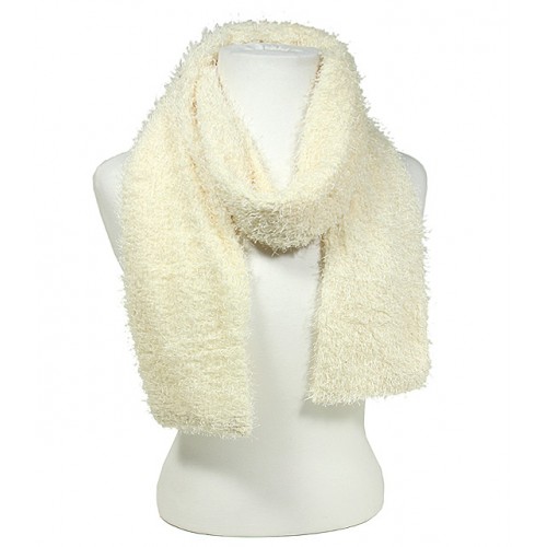 Scarf - Chenille - Ivory Color - SF-S1325IV