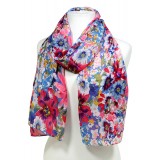 Scarf - Fabric Scarf - Floral Print - Blue - SF-SSF25106BL Scarf - Fabric Scarf - Floral Print - Blue - SF-SSF25106BL