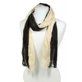 Scarf - 2-pc Set Scarves - Black - SF-SSF50078BK Scarf - 2-pc Set Scarves - Black - SF-SSF50078BK