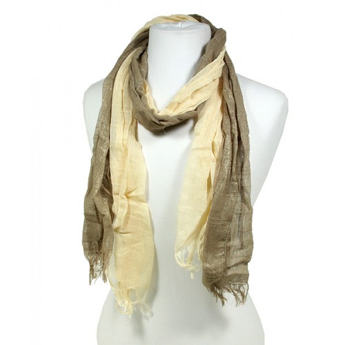 Scarf - 2-pc Set Scarves - Metallic Gold - SF-SSF50078M