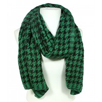 Scarf - Houndstooth Print - Green - SF-TSF51489GN