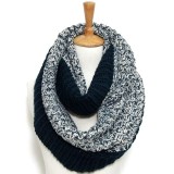 Infinity Scarf - Rib Stitches – 2 Tones Infinity Scarf - Rib Stitches – 2 Tones