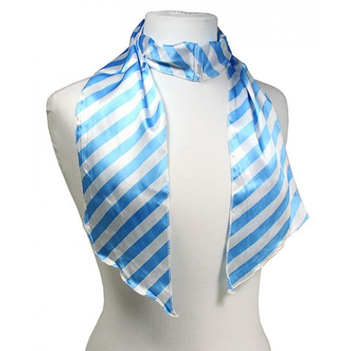 Sash Scarf - Stripes Print - Sky Blue - SF-CFB201.04
